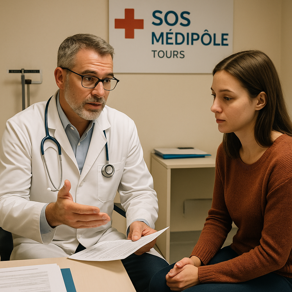 Consultation médicale à SOS Médipôle Tours