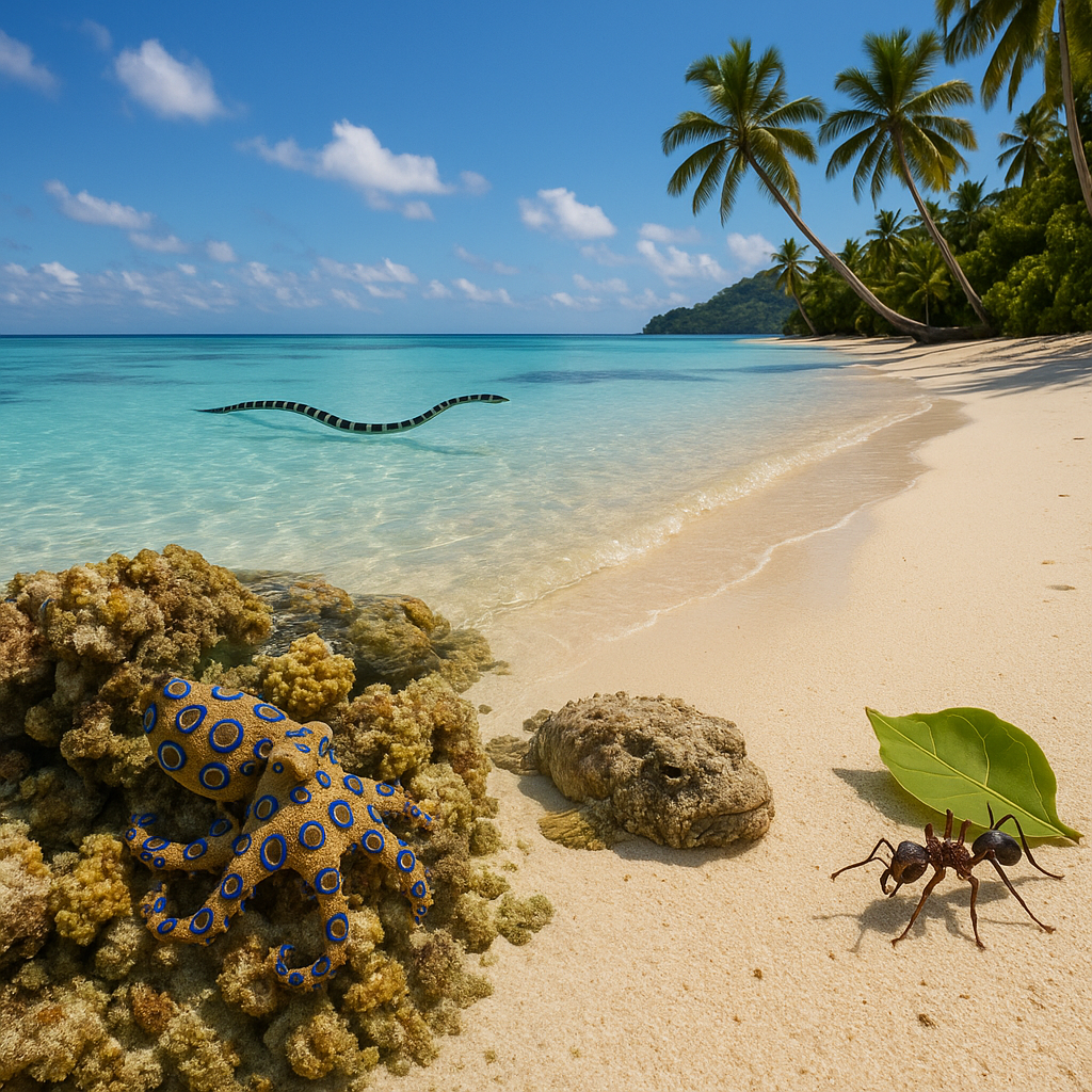 les animaux effrayants et dangereux aux Fidji