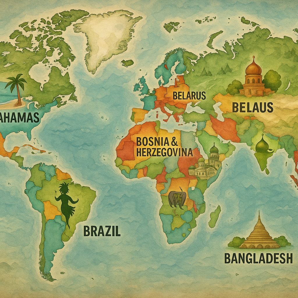 Découvrez tous les pays commençant par la lettre B : Une exploration globale