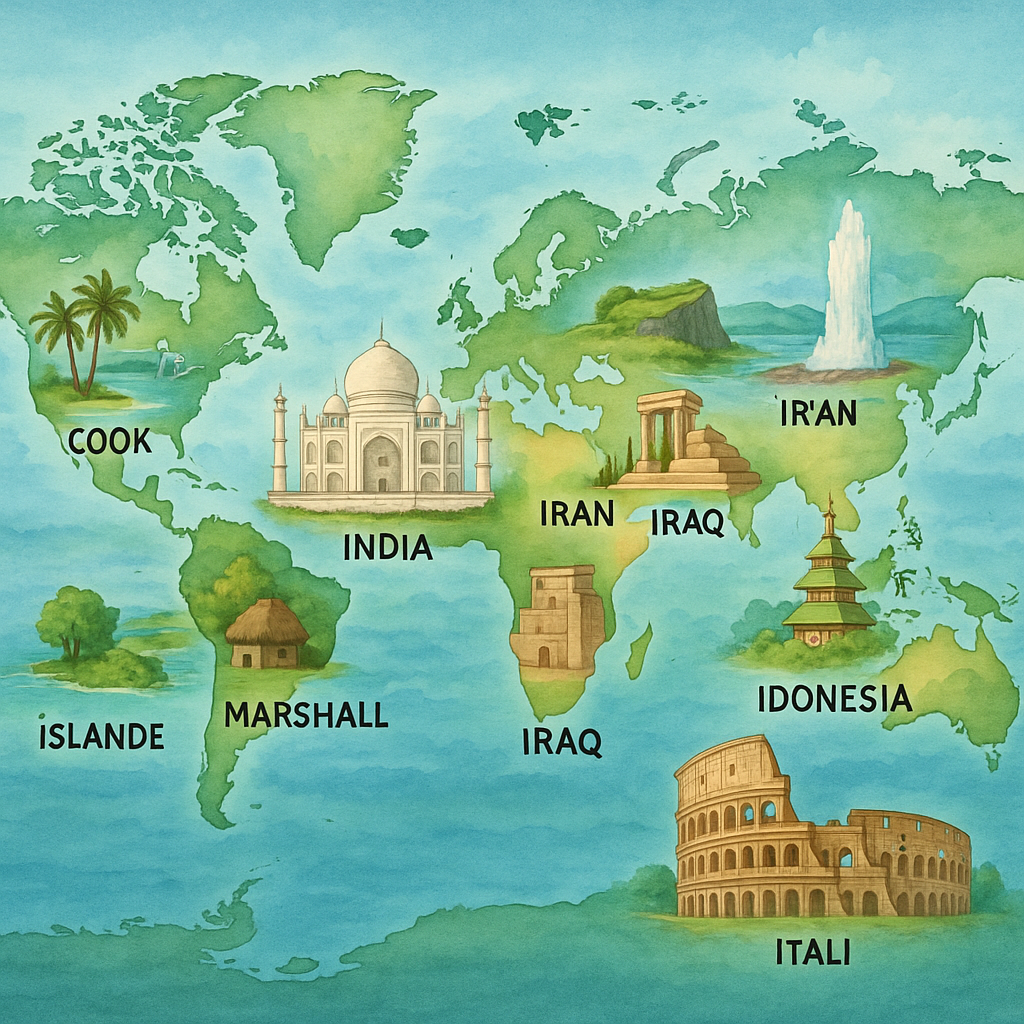 Découvrez les 11 pays fascinants commençant par I!