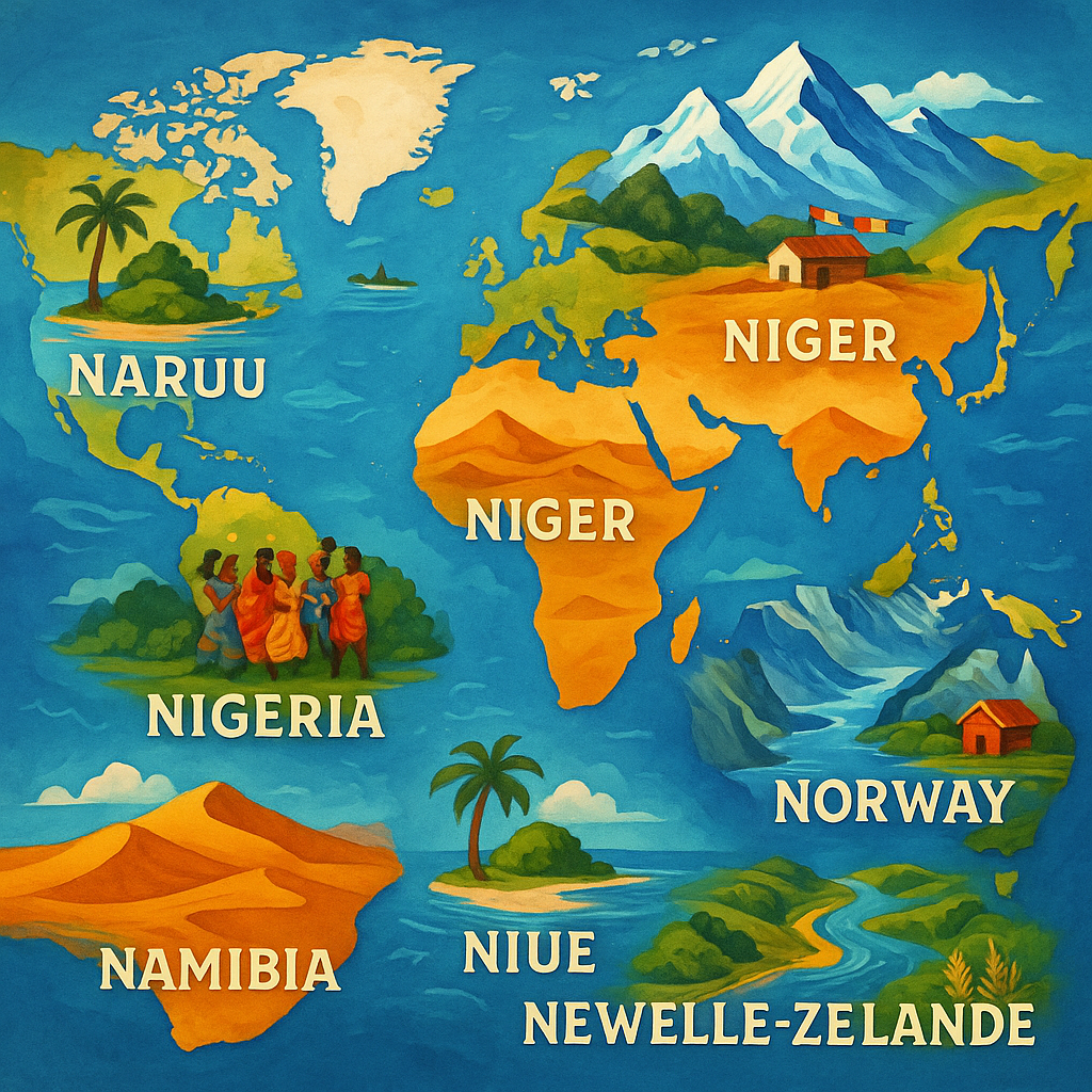 Découvrez 9 pays fascinants commençant par N !