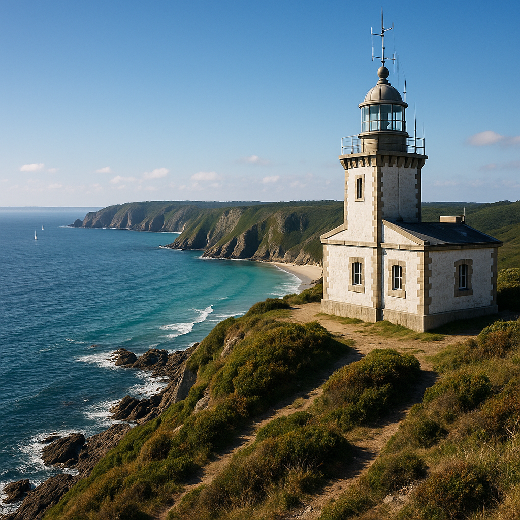 Sémaphore du Cap de la Chèvre avec vue sur l'Atlantique