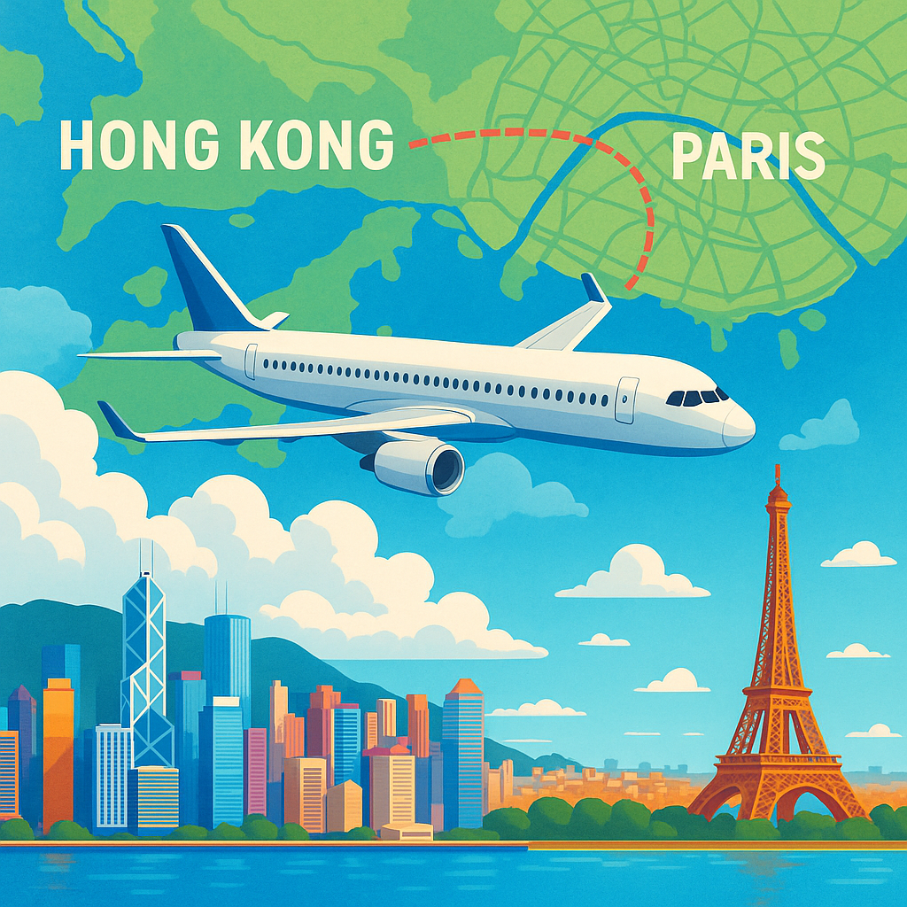Durée du vol entre Hong Kong et Paris : Tout ce que vous devez savoir !